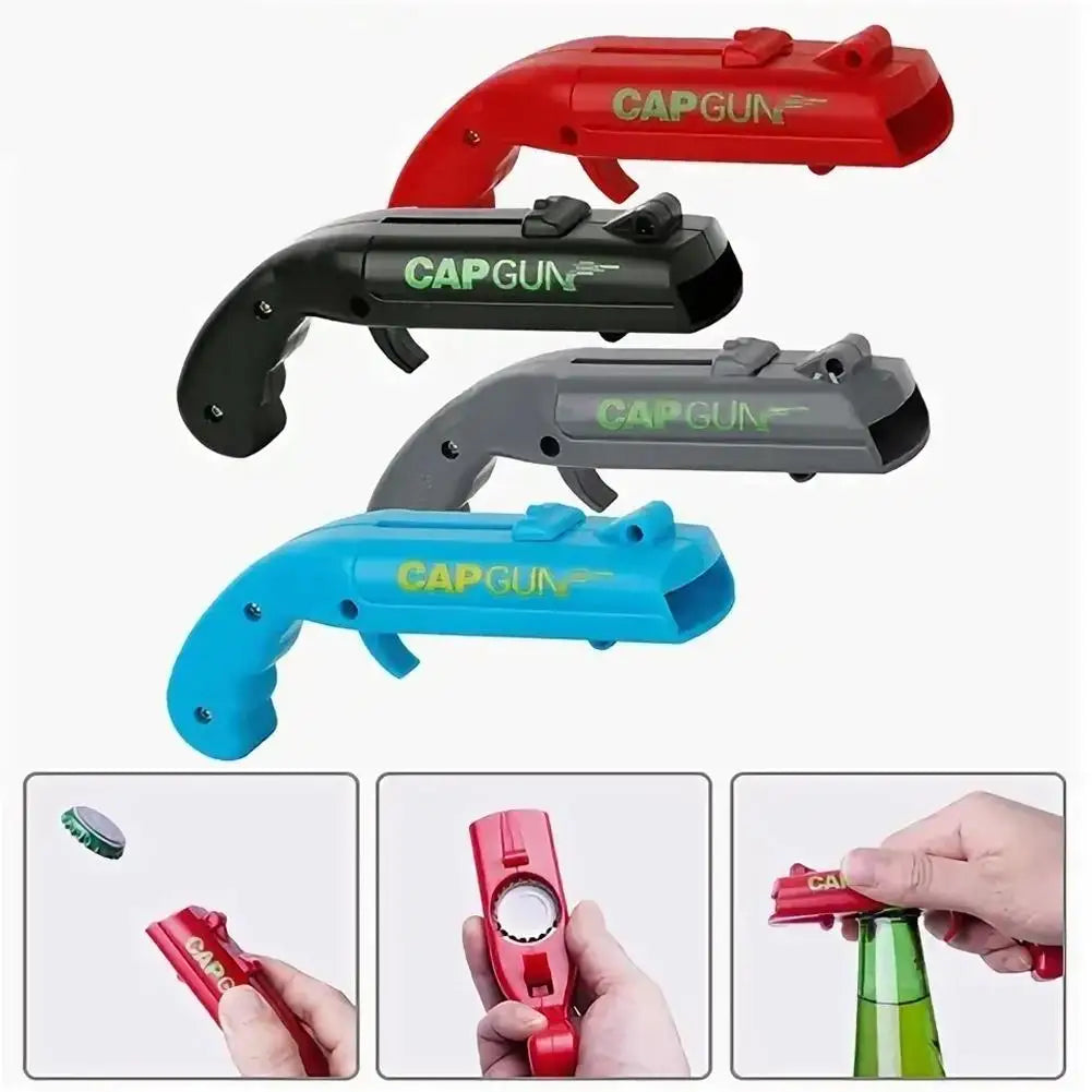 Cap Gun Bottle Opener Launcher – Fun Party Bar Gadget