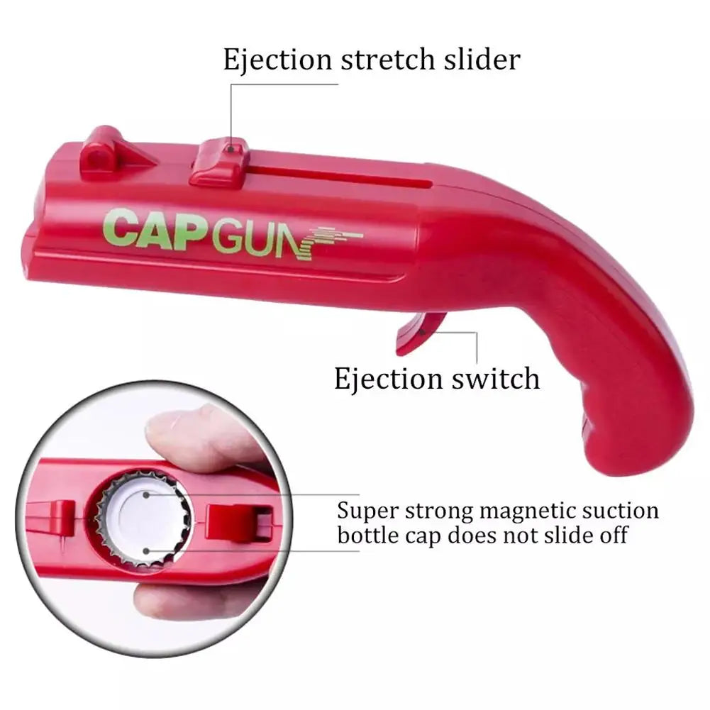 Cap Gun Bottle Opener Launcher – Fun Party Bar Gadget